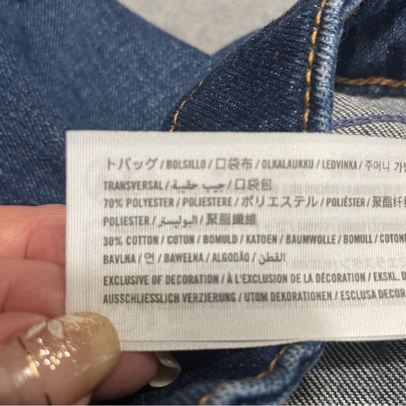 Abercrombie & Fitch The 90's Relaxed Jean High Rise Size 32 Dark Wash Curve Love - Picture 10 of 11